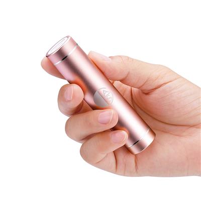 AGS 2600mAh Lipstick-Sized Premium Aluminum Power Bank Black Colour